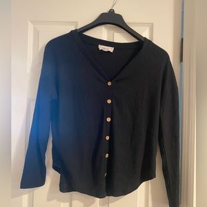 Pink Rose Button Top